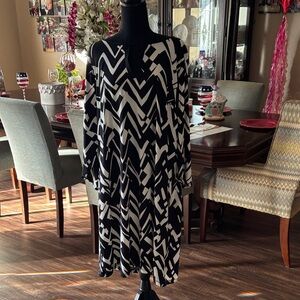 Black and White Chevron Dress